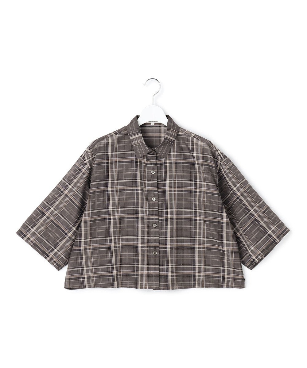 23区 【先行予約】ハイツイストシアーチェック クロップド シャツ 