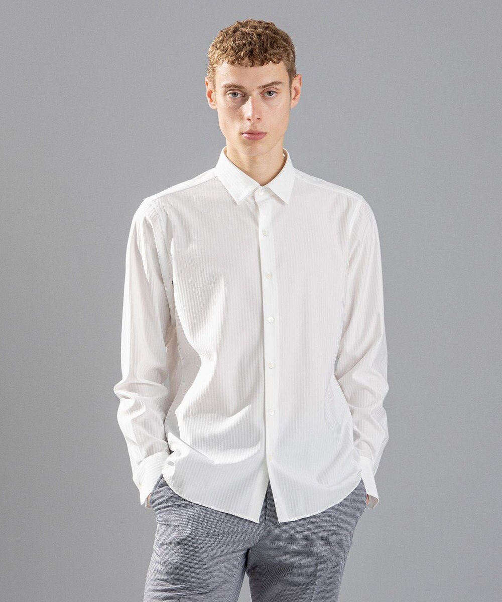 JOSEPH HOMME コンフォートクリアストライプ　レギュラーカラーシャツ 