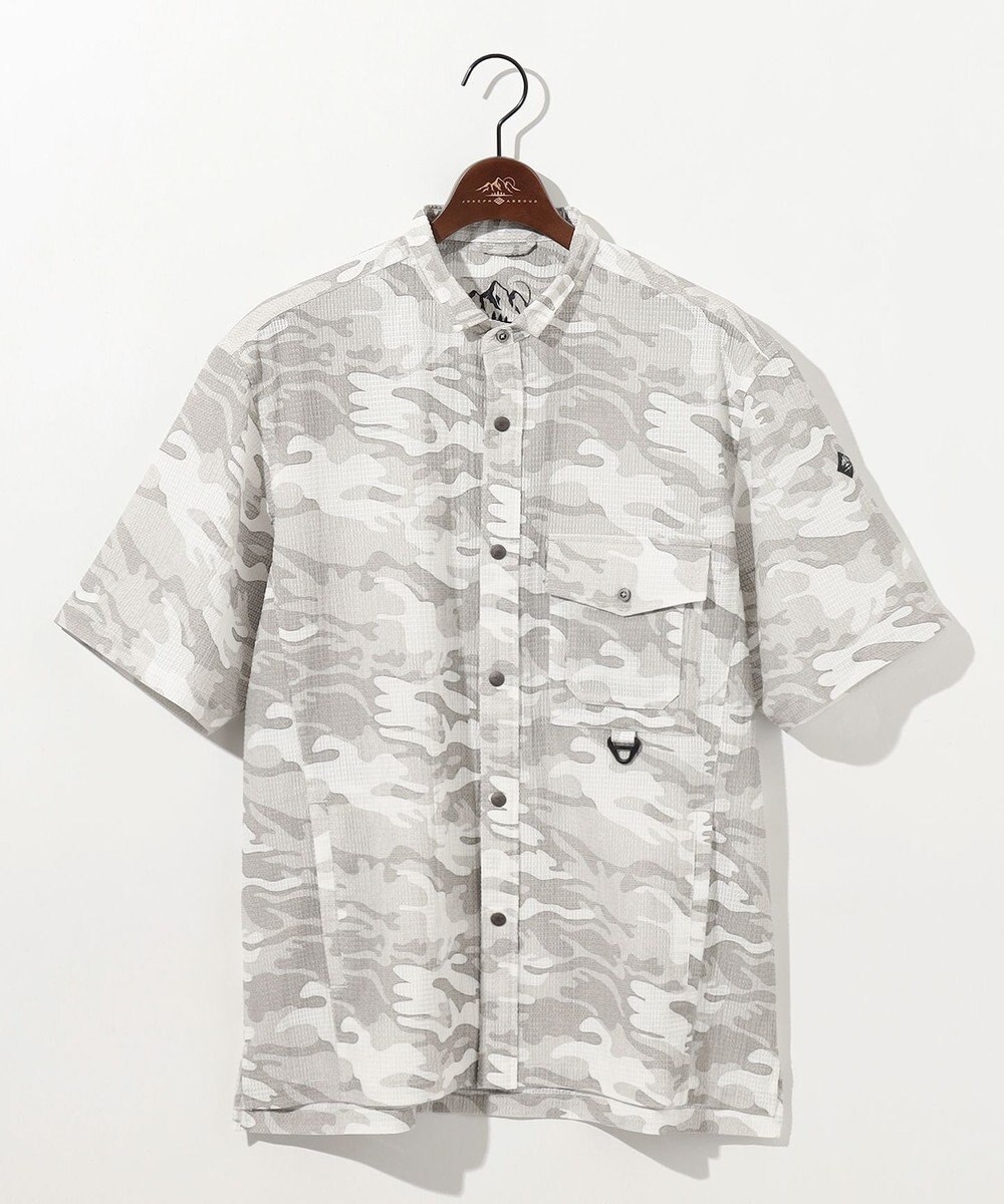 JOSEPH ABBOUD MOUNTAIN 【軽量/ストレッチ】メッシュサッカーカモ アウトドア シャツ 