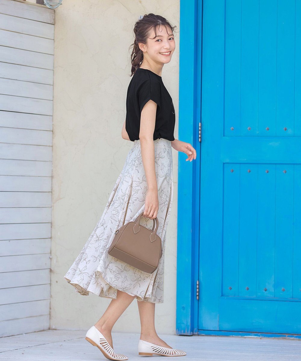 Tiaclasse 【洗える】フラワープリントスカート 