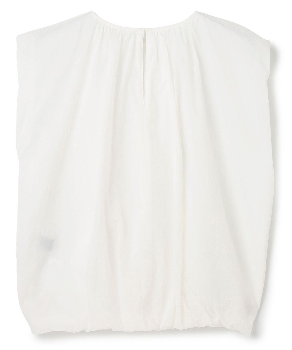 uncrave シアープルーフナイロン ギャザーブラウス 