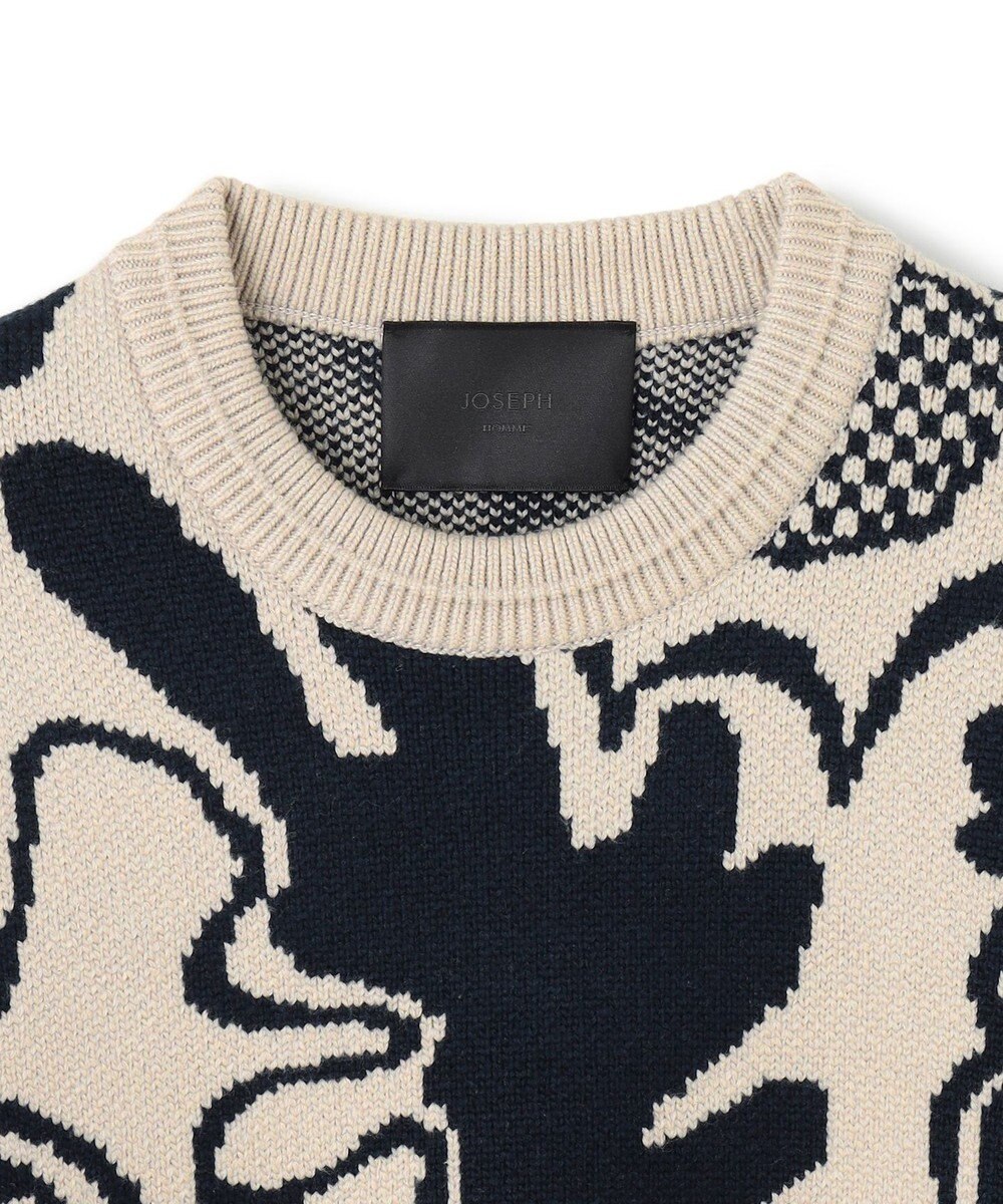 JOSEPH HOMME 【HIGH GRADE LINE】フォークアートジャガード　クルーネックニット 