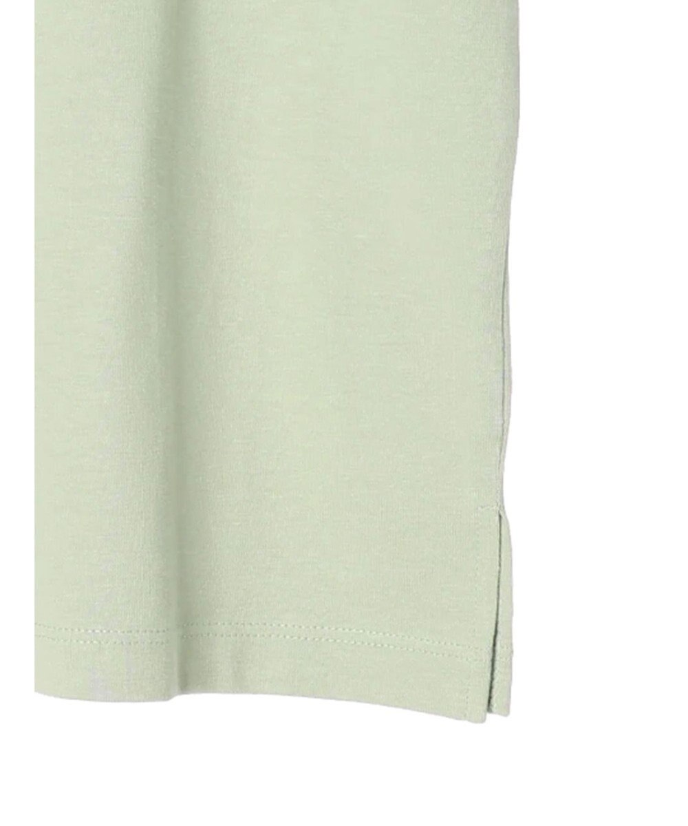 earth music&ecology フォルムスリーブ刺繍ロゴＴＥＥ 