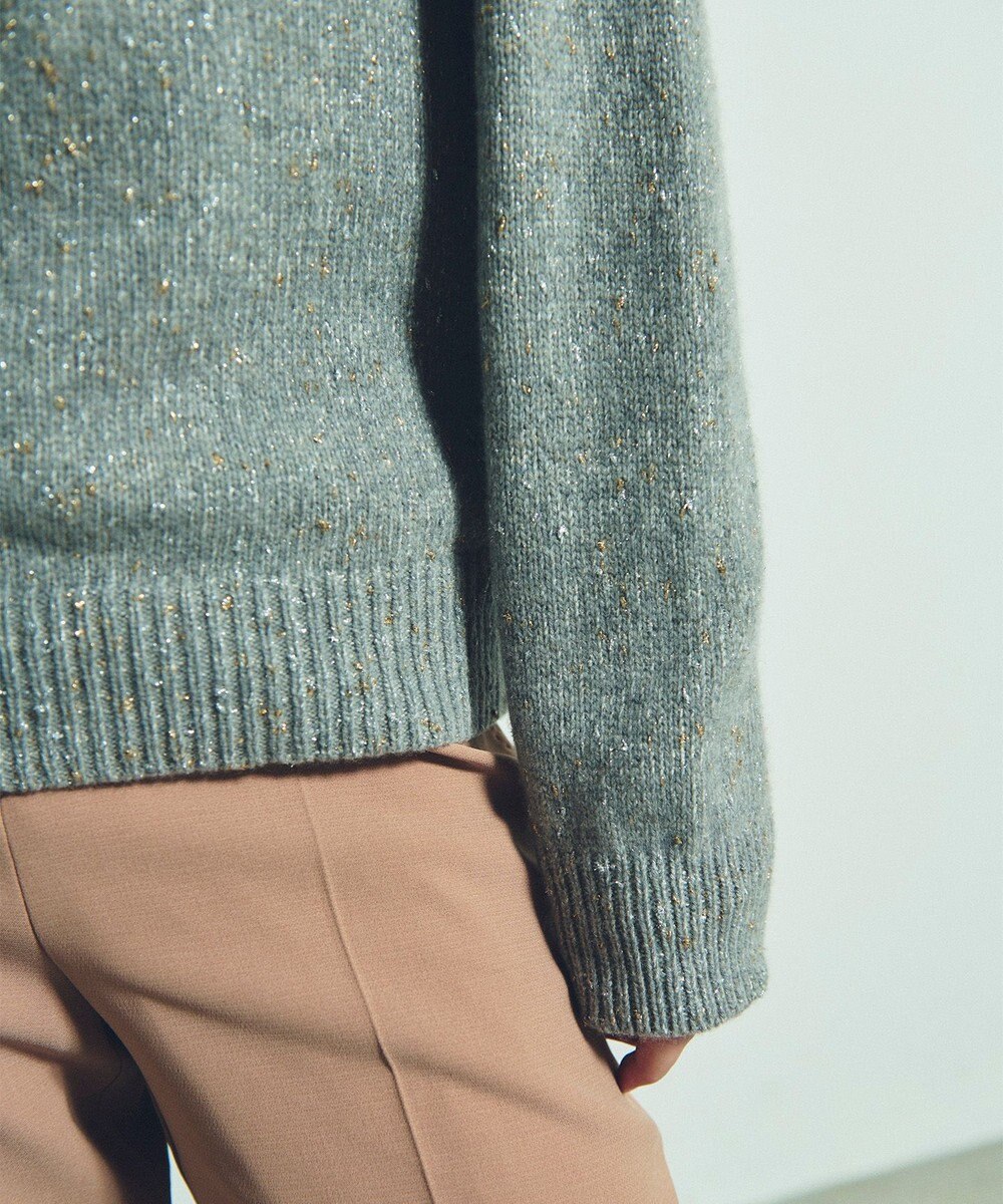 GRACE CONTINENTAL カシミヤ混ラメニットトップ 