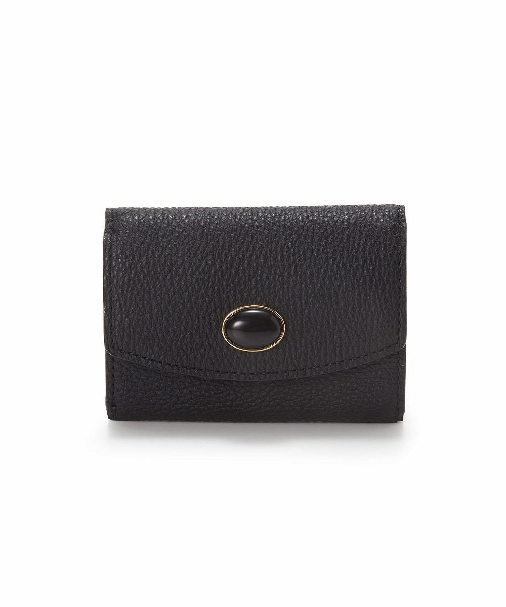 TOPKAPI 【TOPKAPI】gemdrops ジェムドロップ ミニエンボスレザー 天然石 三つ折り 財布 