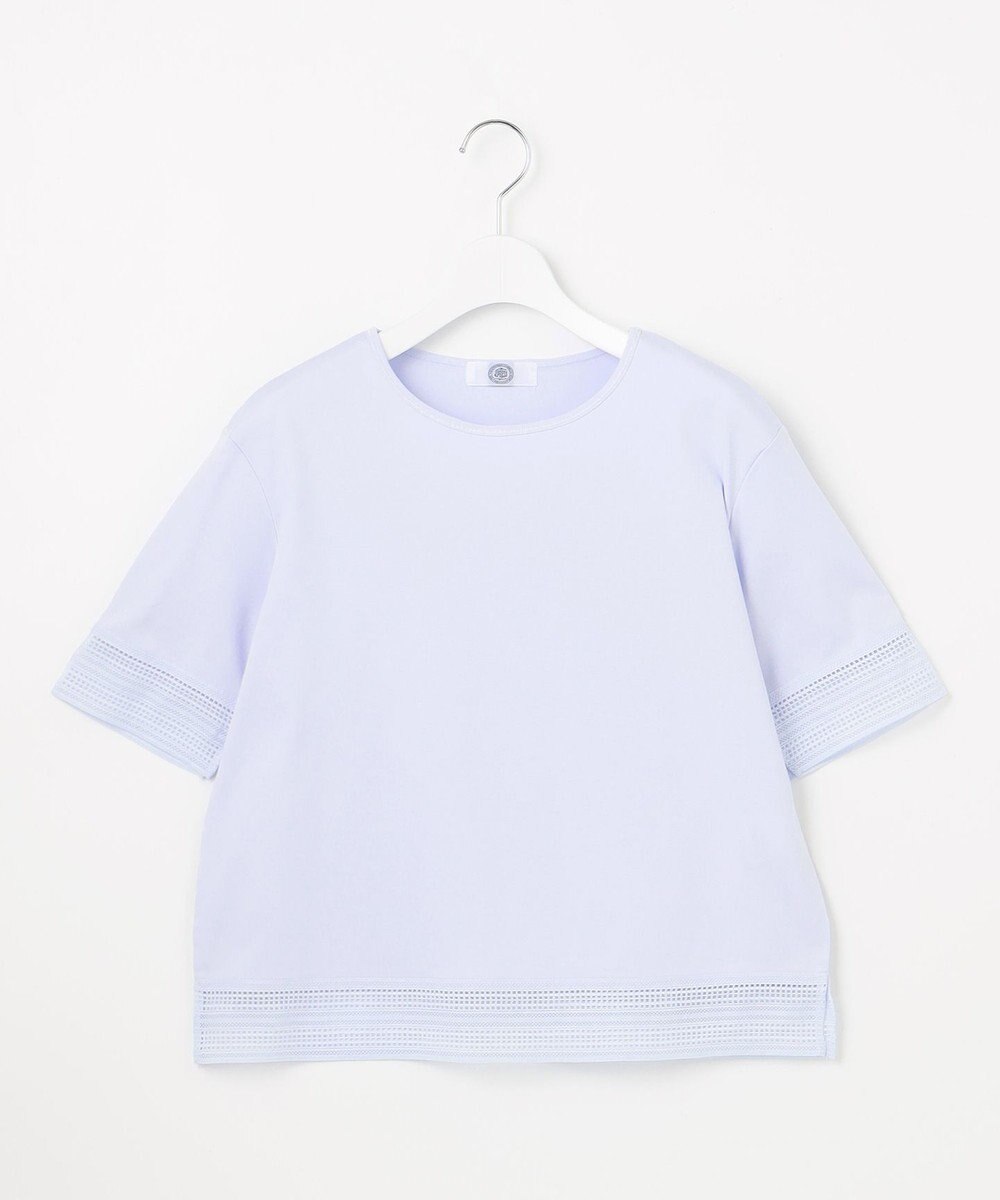 J.PRESS LADIES 【洗える】スムースジャージー レース カットソー 