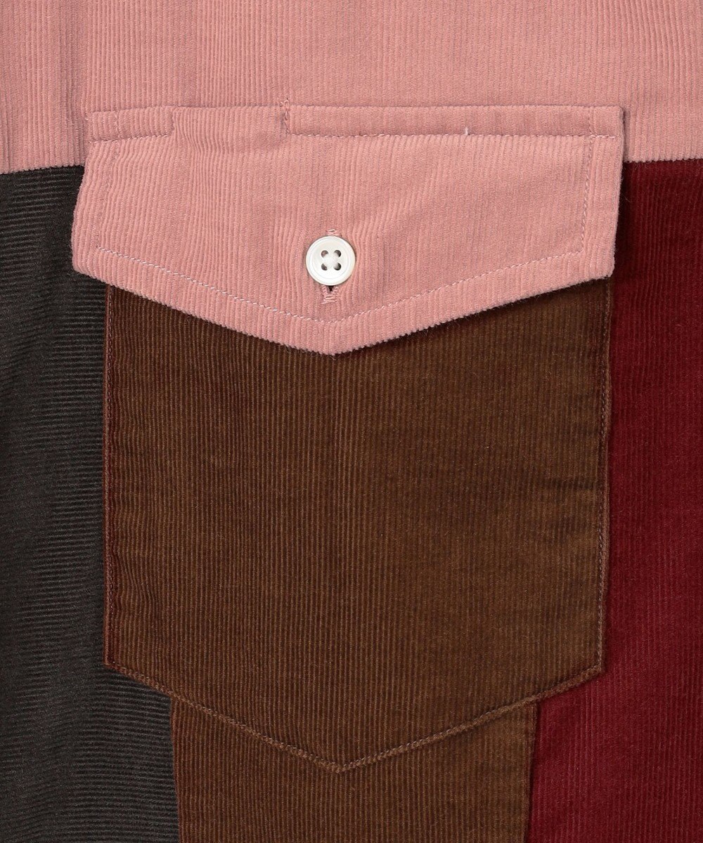 J.PRESS MEN コーデュロイパッチワークシャツ 