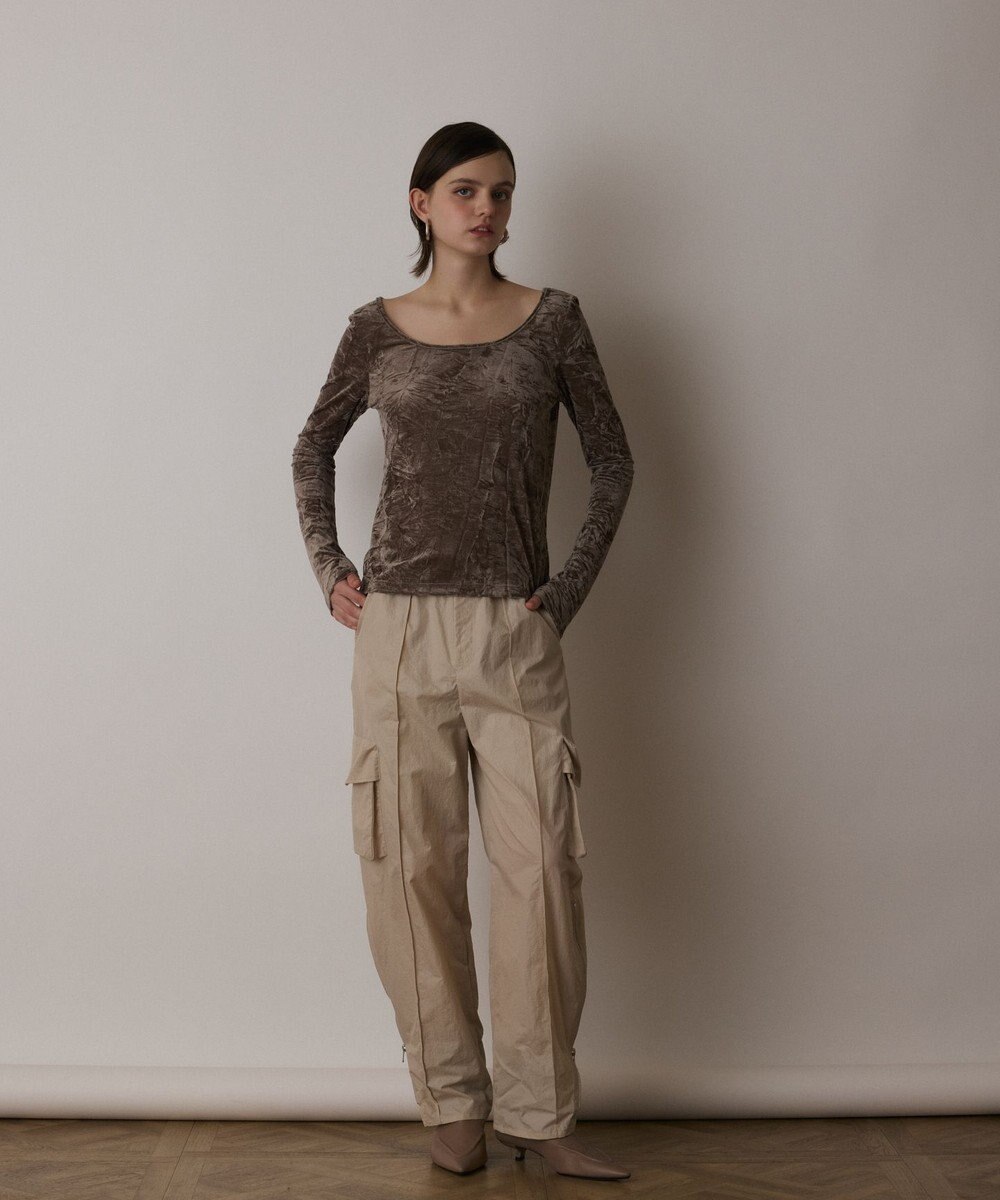 GRACE CONTINENTAL ナイロンジップカーゴパンツ 