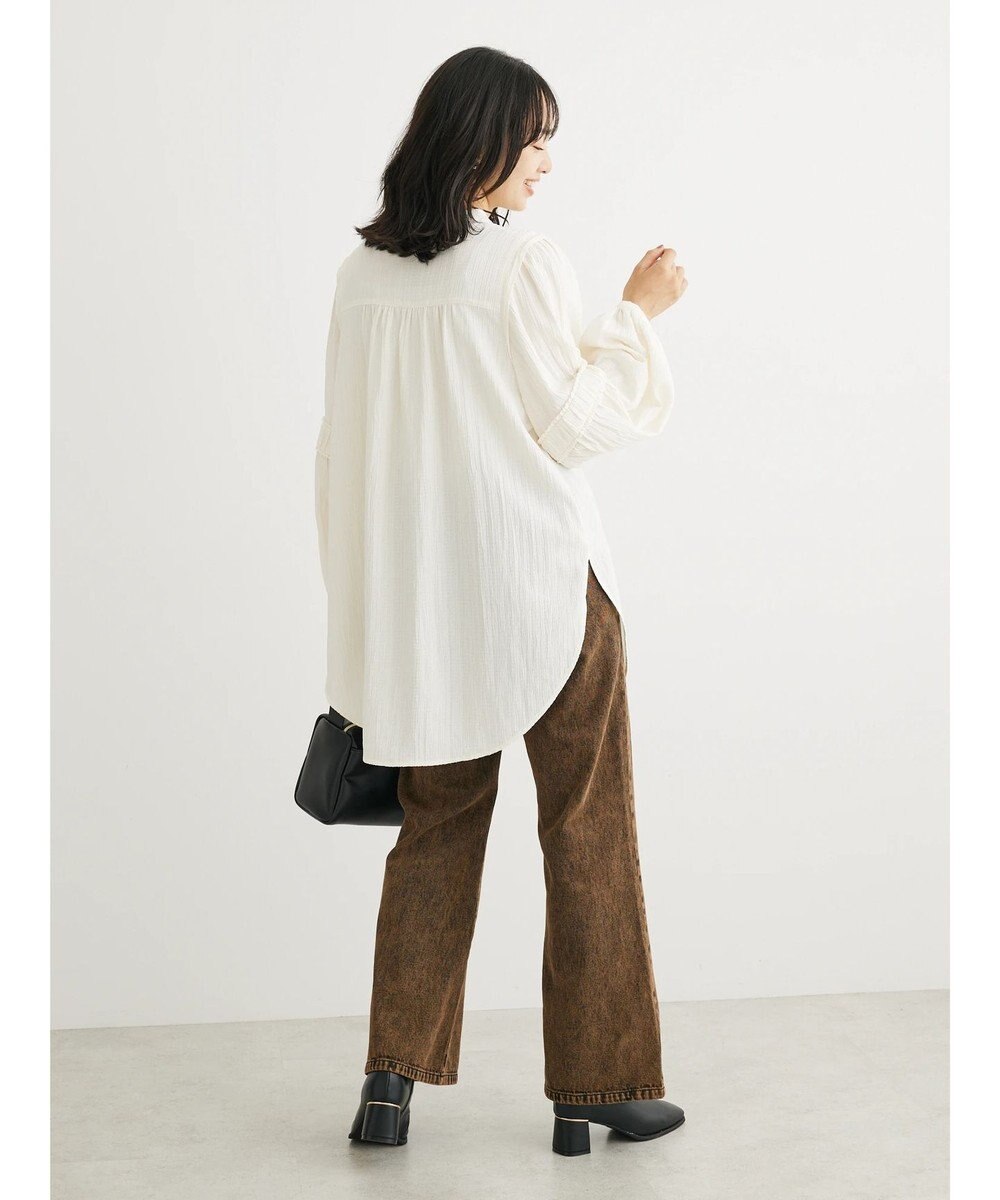 Green Parks 表面変化比翼シャツチュニック 