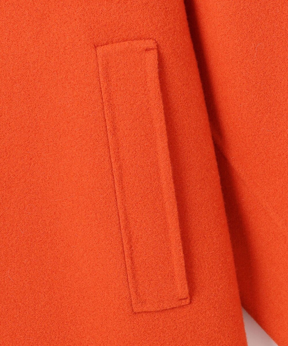 自由区 S 【SHIHOさん着用】ウールリバーノーカラー コート 