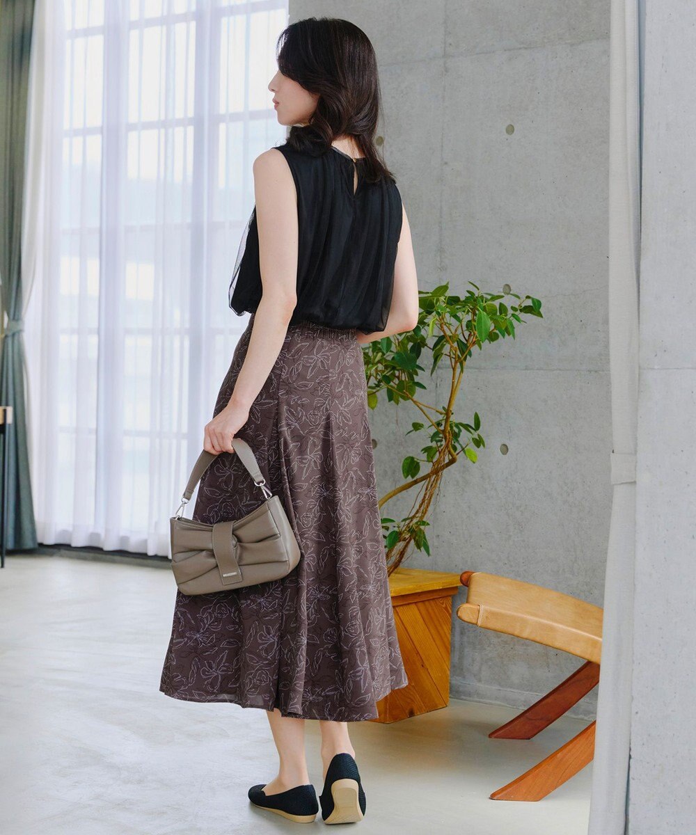 Tiaclasse 【洗える】フラワープリントスカート 