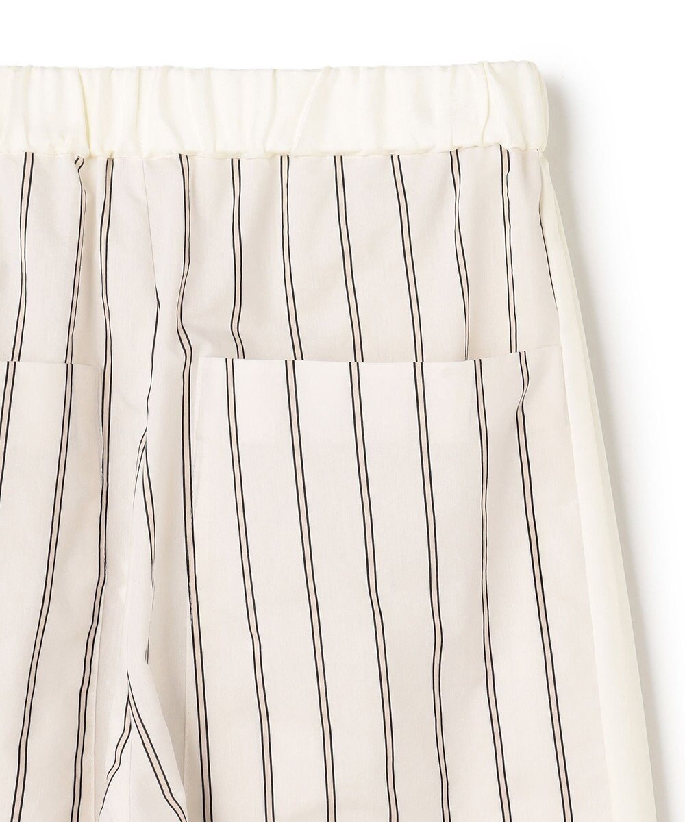 BEIGE， QUARTZ / 側章コンビ ストライプパンツ 