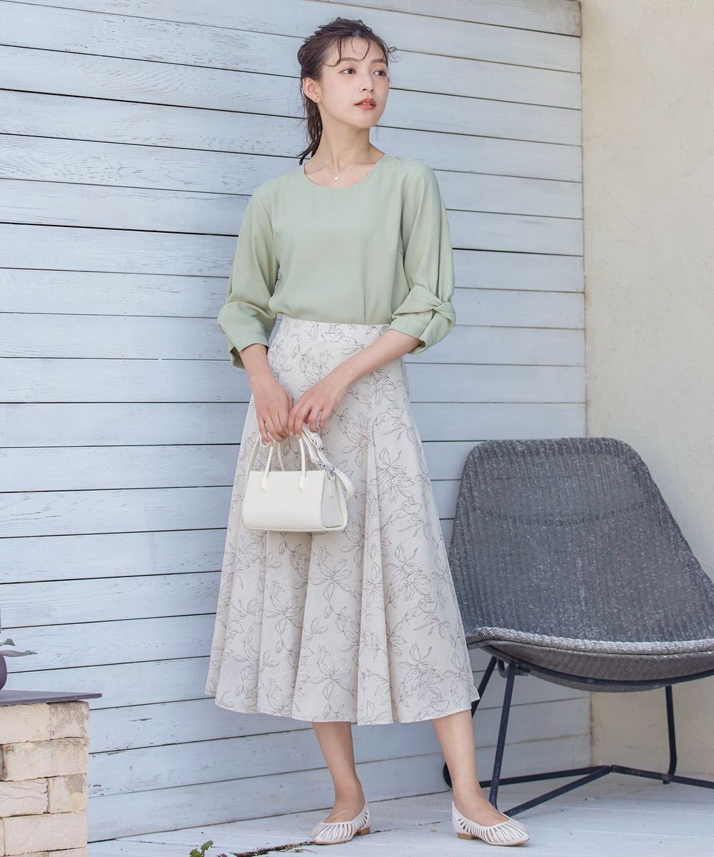 Tiaclasse 【洗える】フラワープリントスカート 