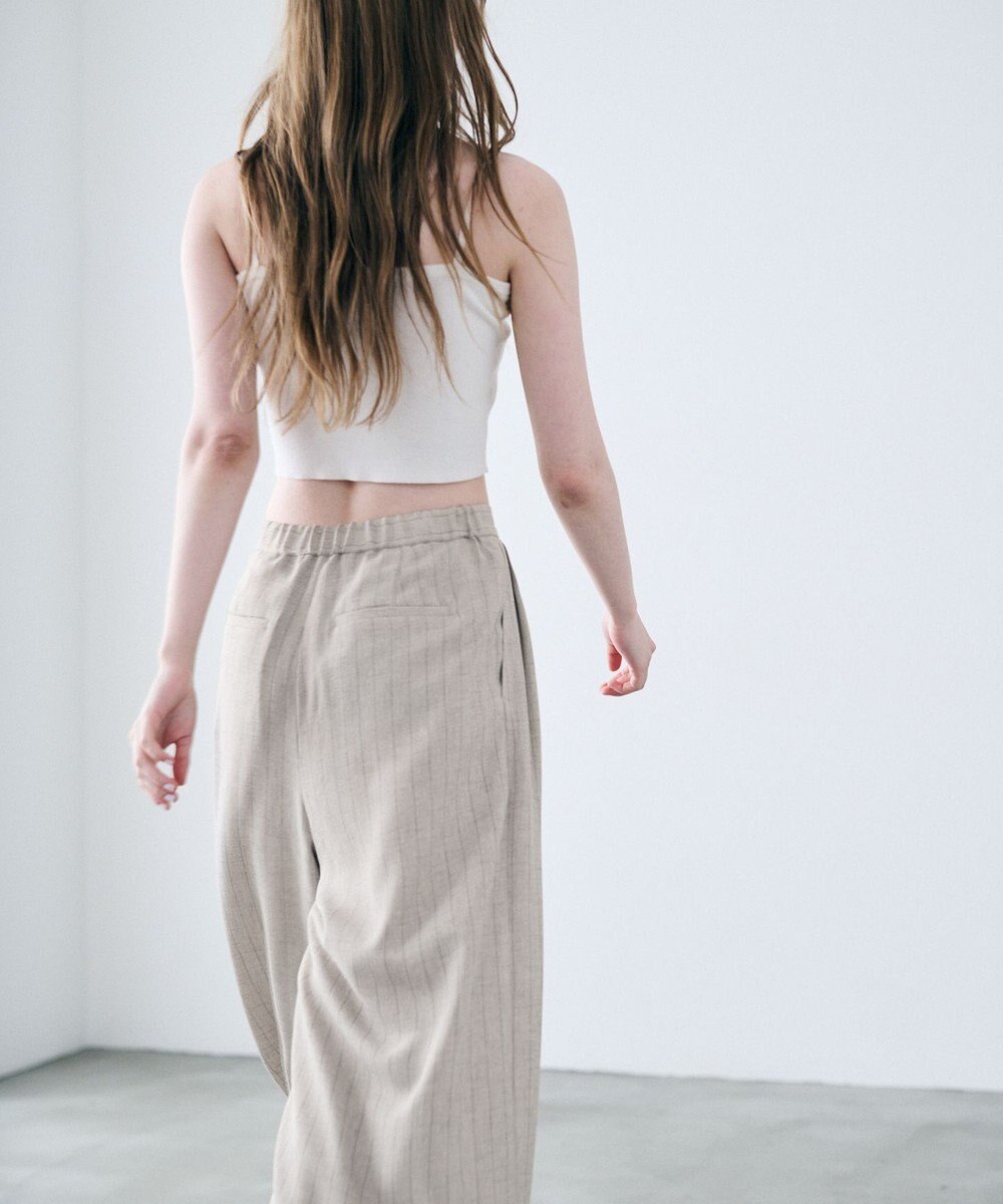uncrave リネンライクツイル ワイドパンツ 