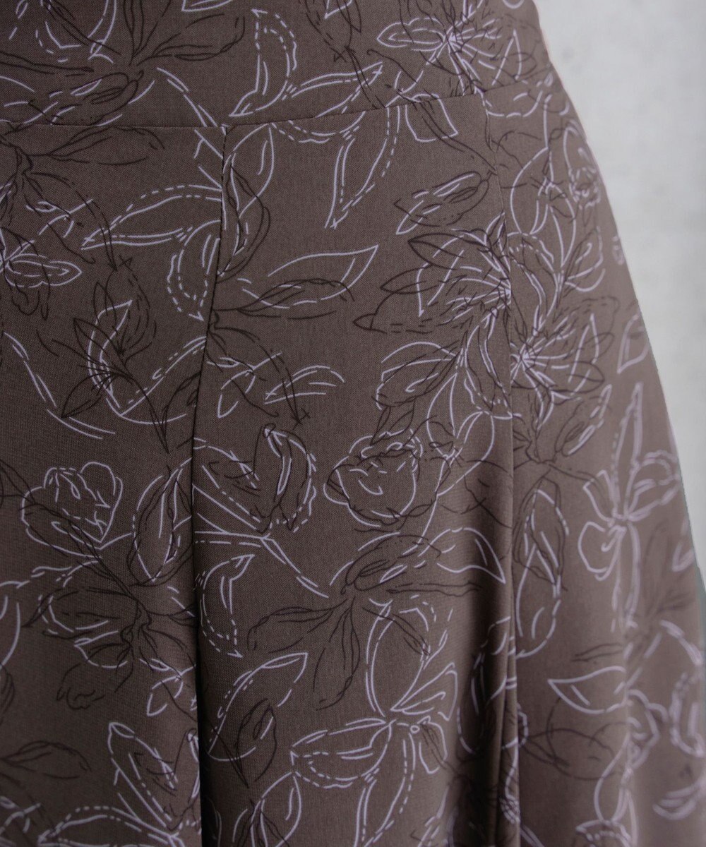 Tiaclasse 【洗える】フラワープリントスカート 