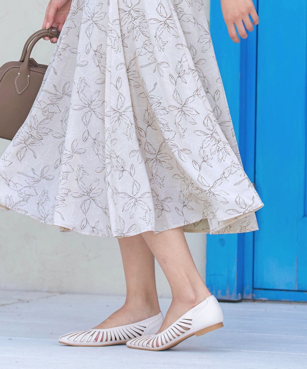 Tiaclasse 【洗える】フラワープリントスカート 