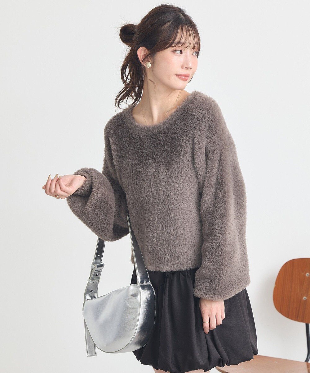 earth music&ecology Ｗフェイスシャギープルオーバー 