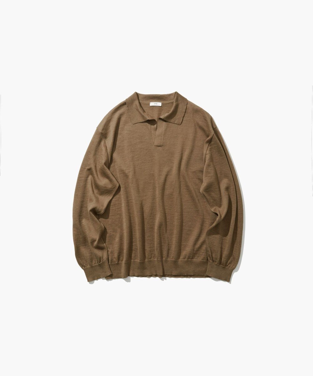 ATON RAMIE CASHMERE | スキッパーポロセーター - UNISEX 