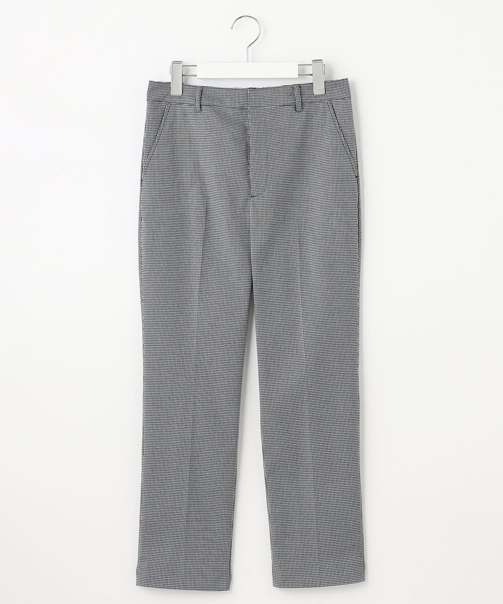 J.PRESS LADIES L 【洗える】シャークスキンハウンドトゥース テーパード パンツ 