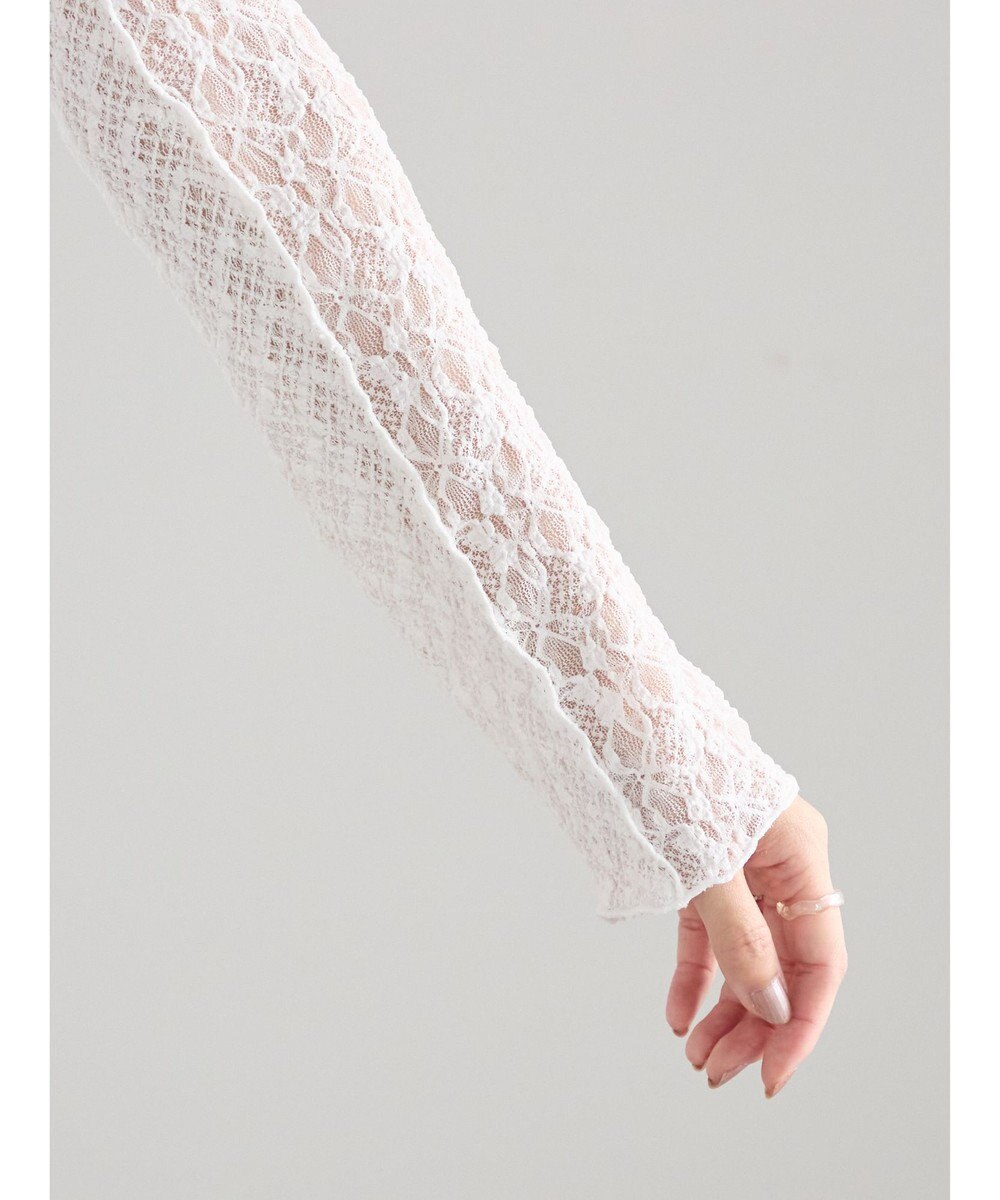 Te chichi パッチワークレースクルーネックTOPS《2025Autumn catalog vol.2 item》 