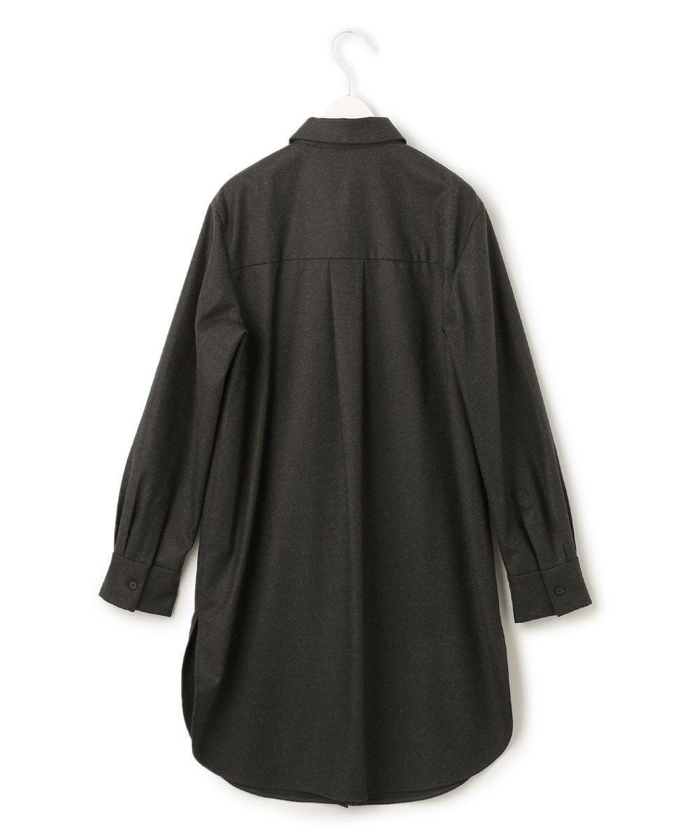 ICB L 【洗える】 ウールミルドサキソニー ロングシャツ 