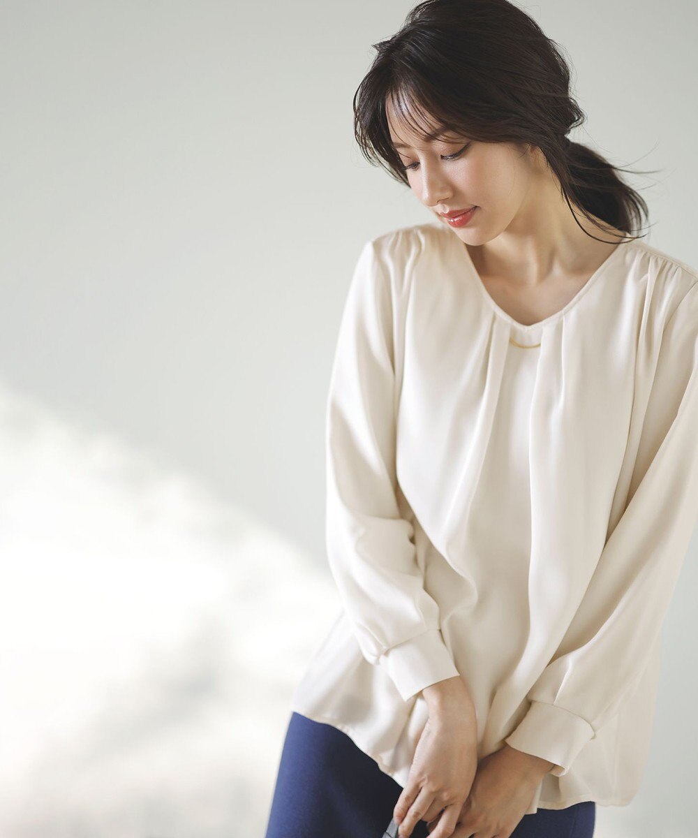 ANY SIS 【WEB限定】エニポカシリーズVネック ブラウス 