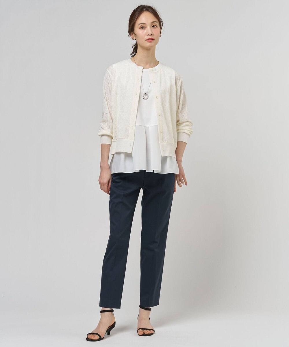 J.PRESS LADIES 【セットアップ対応・洗える・撥水】コットンFITTY テーパード パンツ 