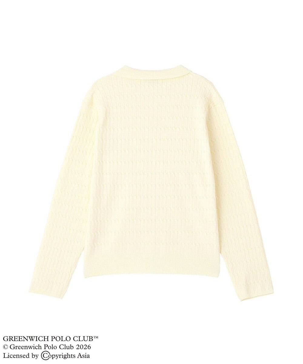 Green Parks GREENWICH POLO CLUB(TM)ケーブル襟付ニットカーディガン 