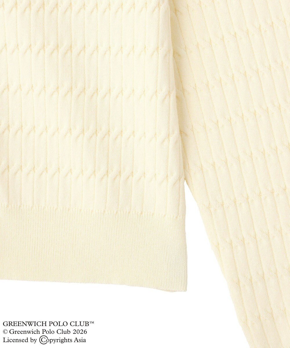 Green Parks GREENWICH POLO CLUB(TM)ケーブル襟付ニットカーディガン 