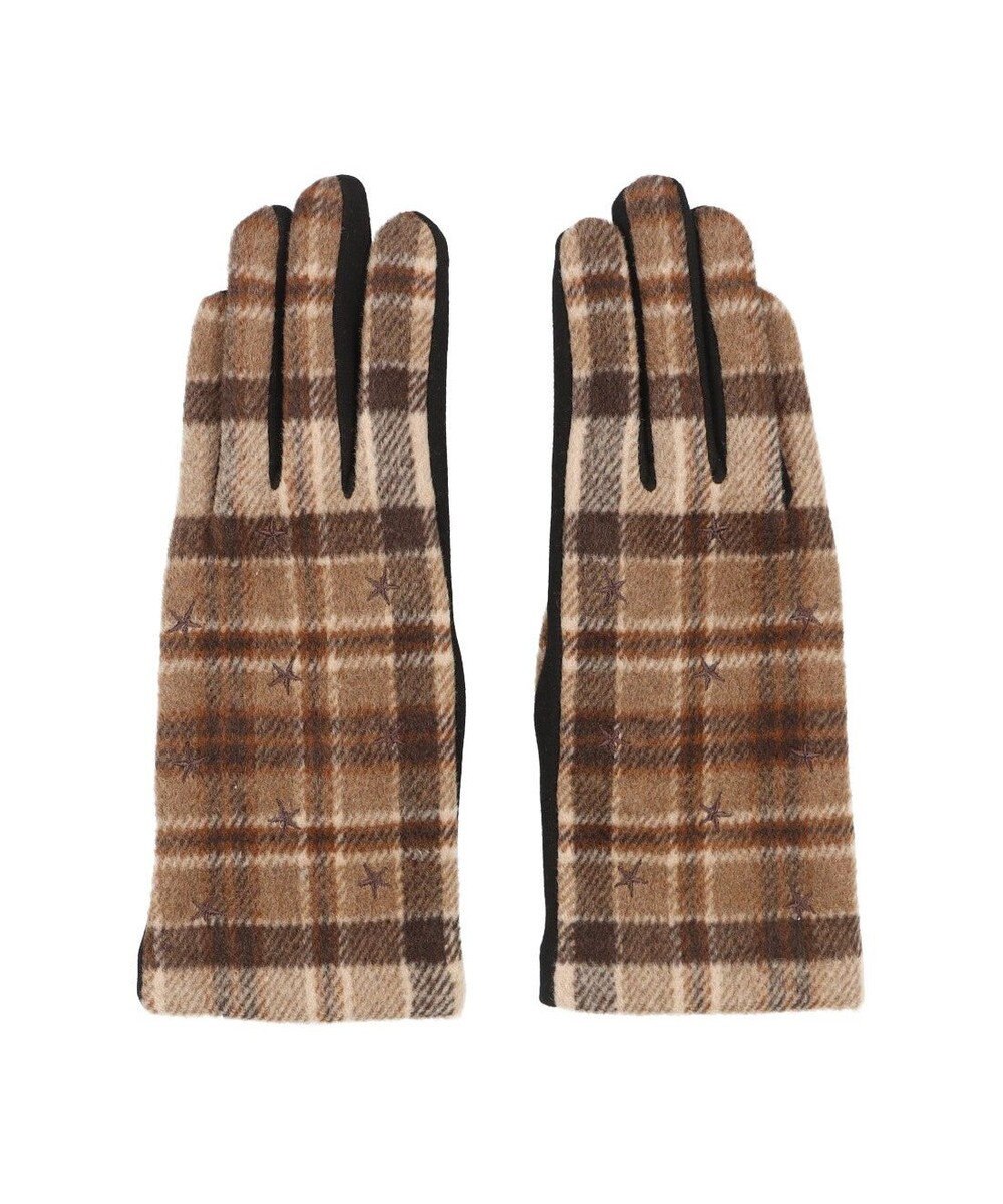 UNBILLION カシュネ cache nez / スター刺繍チェック手袋 