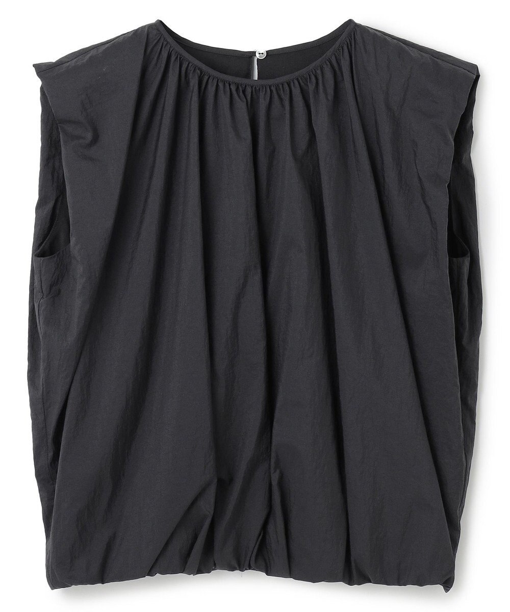 uncrave シアープルーフナイロン ギャザーブラウス 