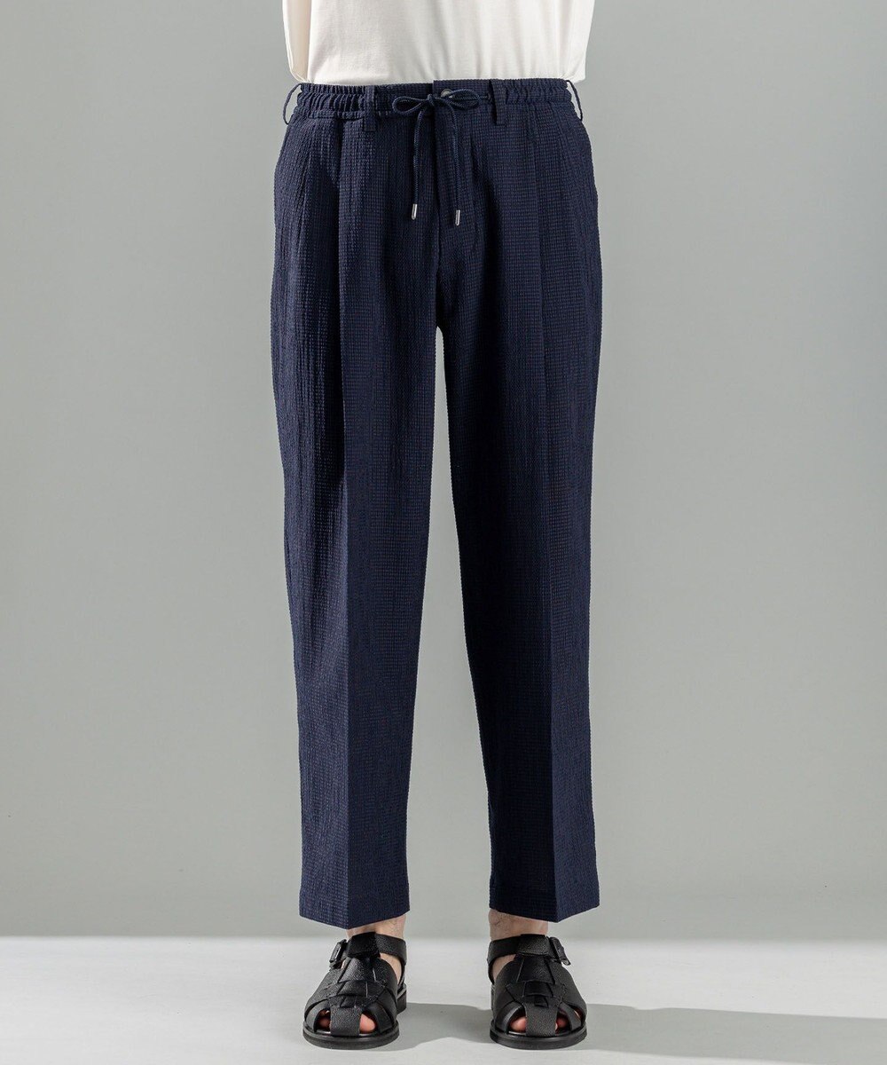 JOSEPH HOMME 新素材【通気性/ストレッチ】トリコサッカーストレッチ ドロスト付ワイドパンツ / BAILEY CONVERTIBLE 