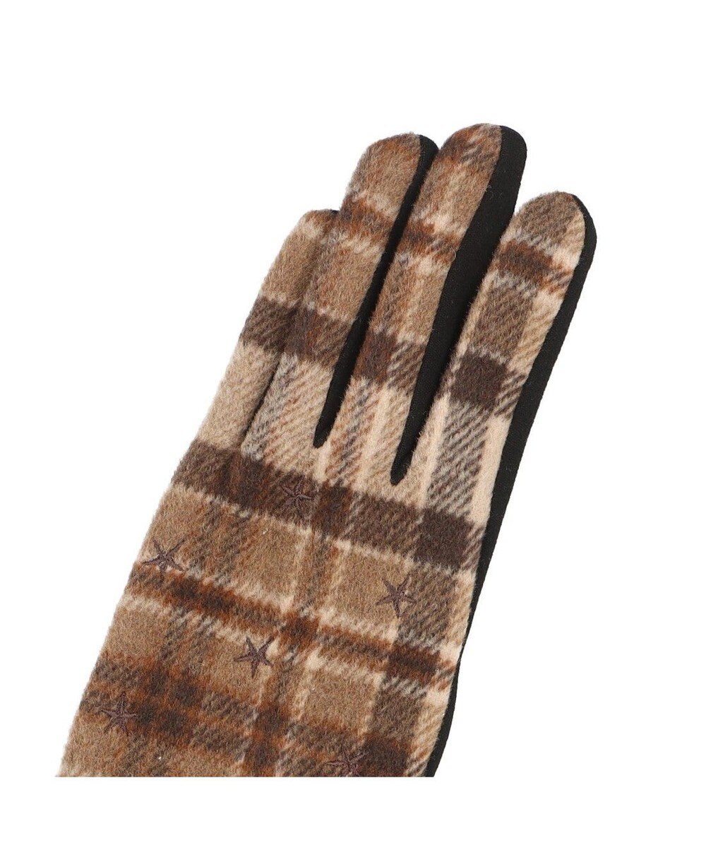 UNBILLION カシュネ cache nez / スター刺繍チェック手袋 