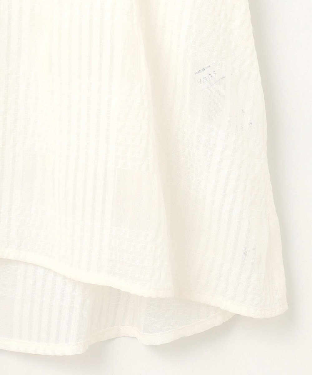 #Newans シアーチェックボリュームブラウス 