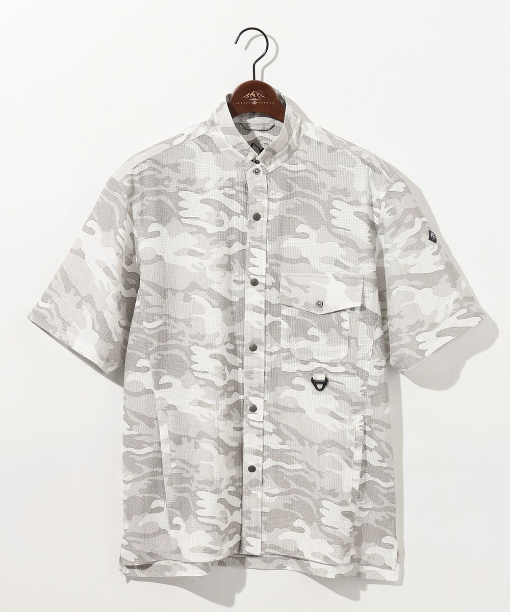 JOSEPH ABBOUD MOUNTAIN 【軽量/ストレッチ】メッシュサッカーカモ アウトドア シャツ 