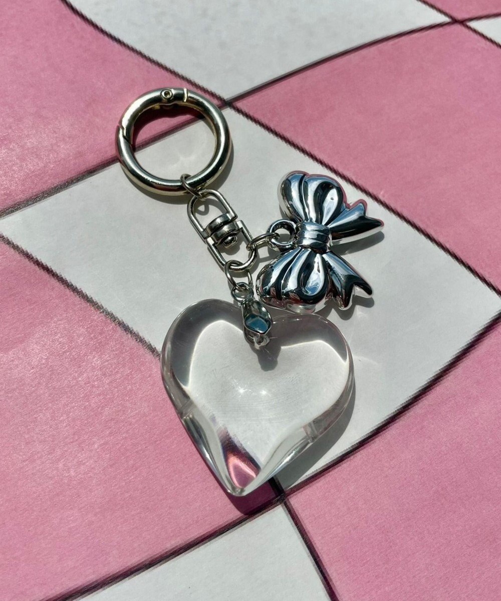 WEGO クリアカラーハートキーホルダー 