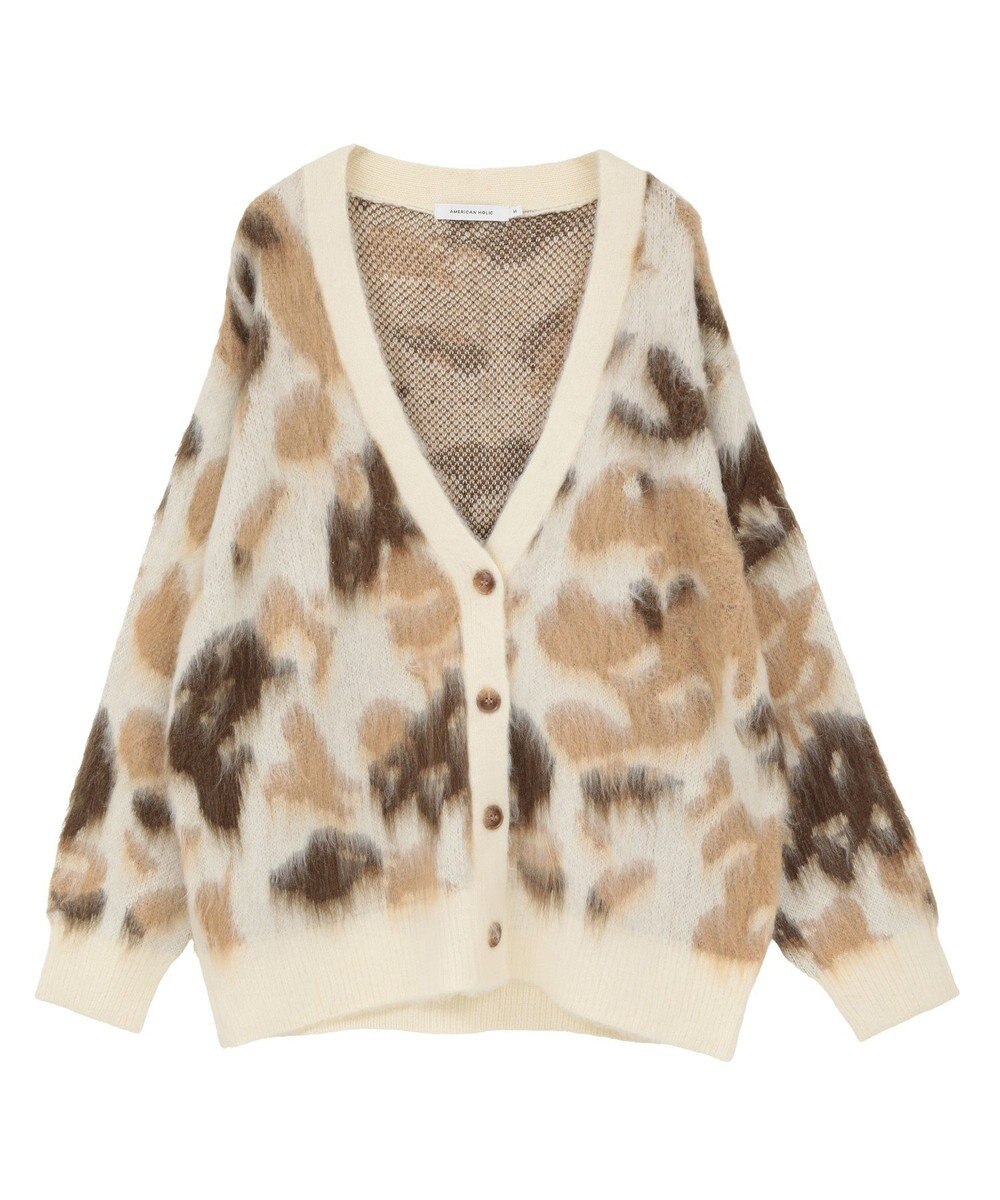 AMERICAN HOLIC ニュアンス柄ニットカーディガン 