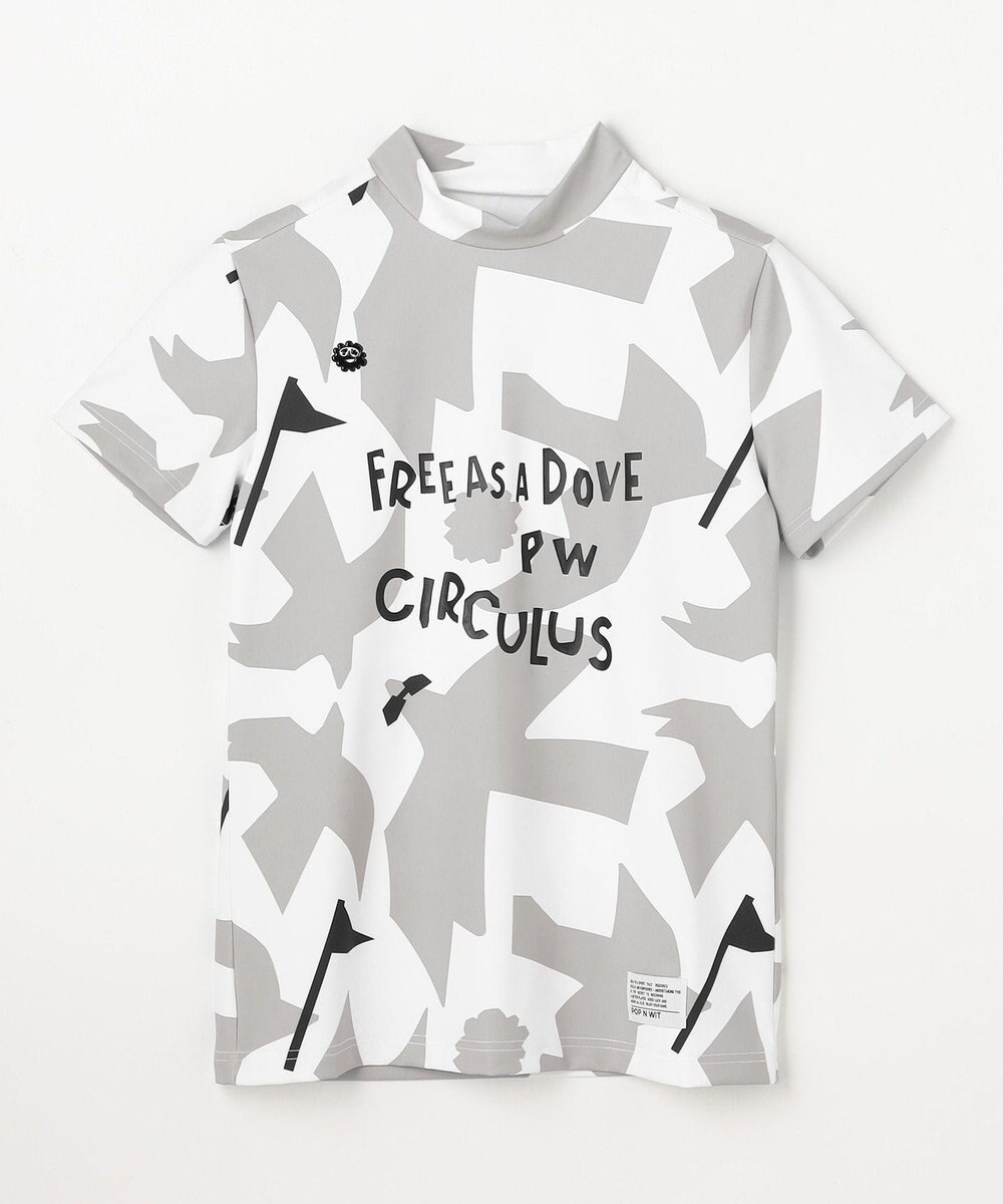 PW CIRCULUS 【WOMEN】ＤＯＶＥ柄モックネック ゴルフウェア レディース 