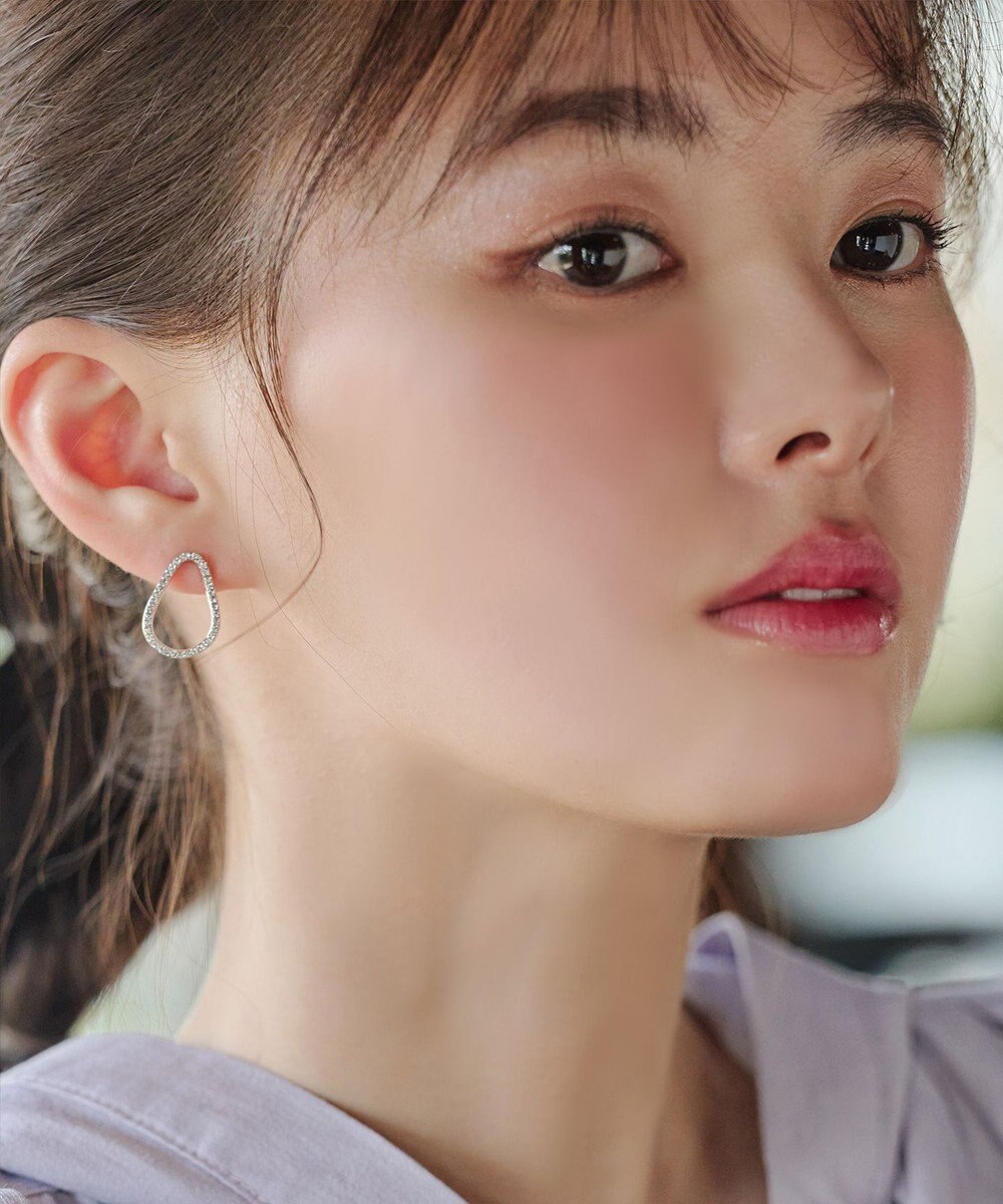 Tiaclasse 【金属アレルギー対応】ティアドロップサークルピアス 