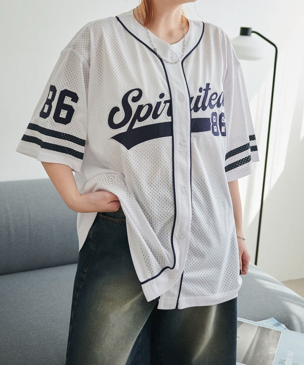 WEGO ベースボールメッシュビッグシャツ 