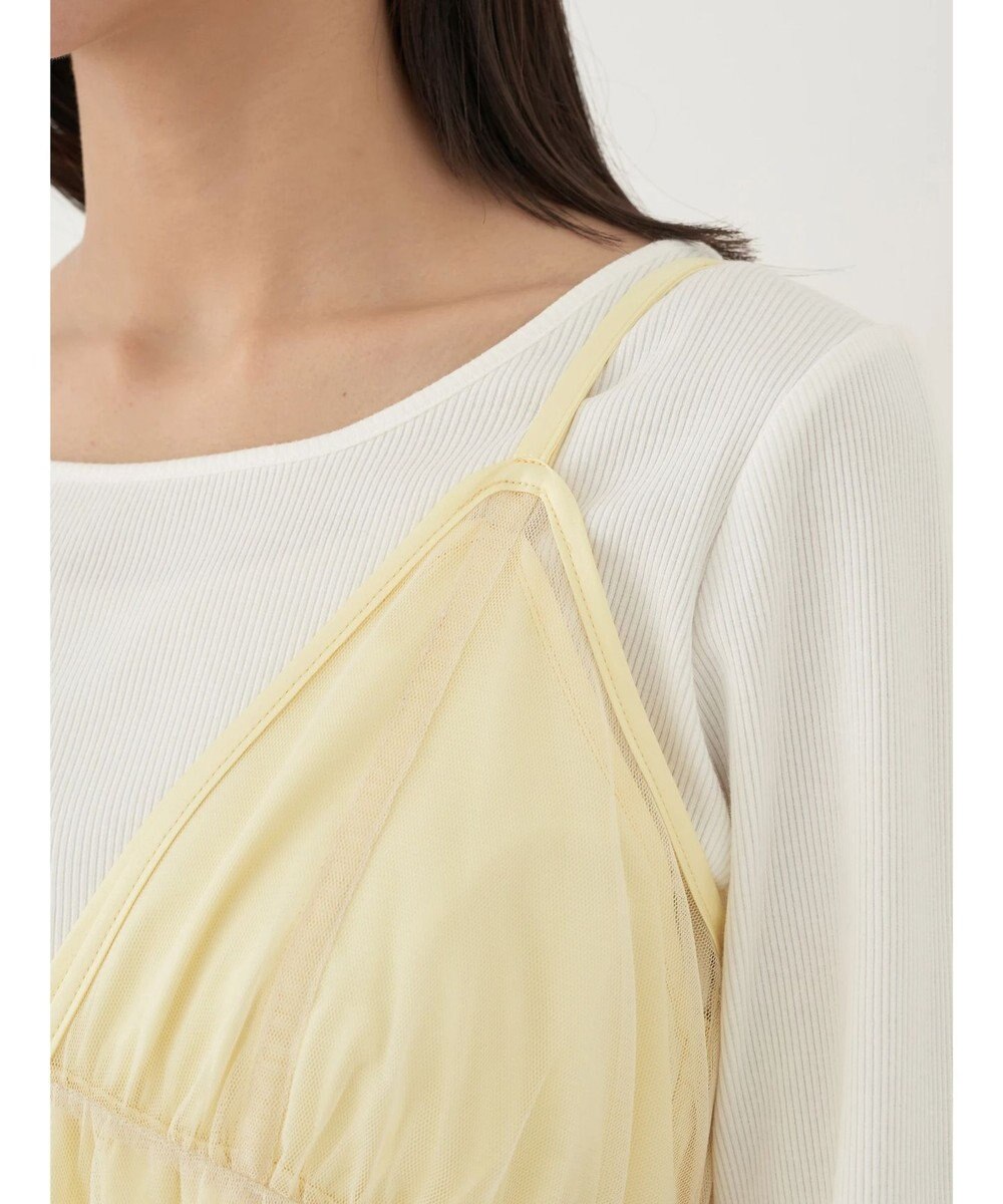 earth music&ecology ＳＥＴ２点ティアードペチドレス＋チュールワンピース 