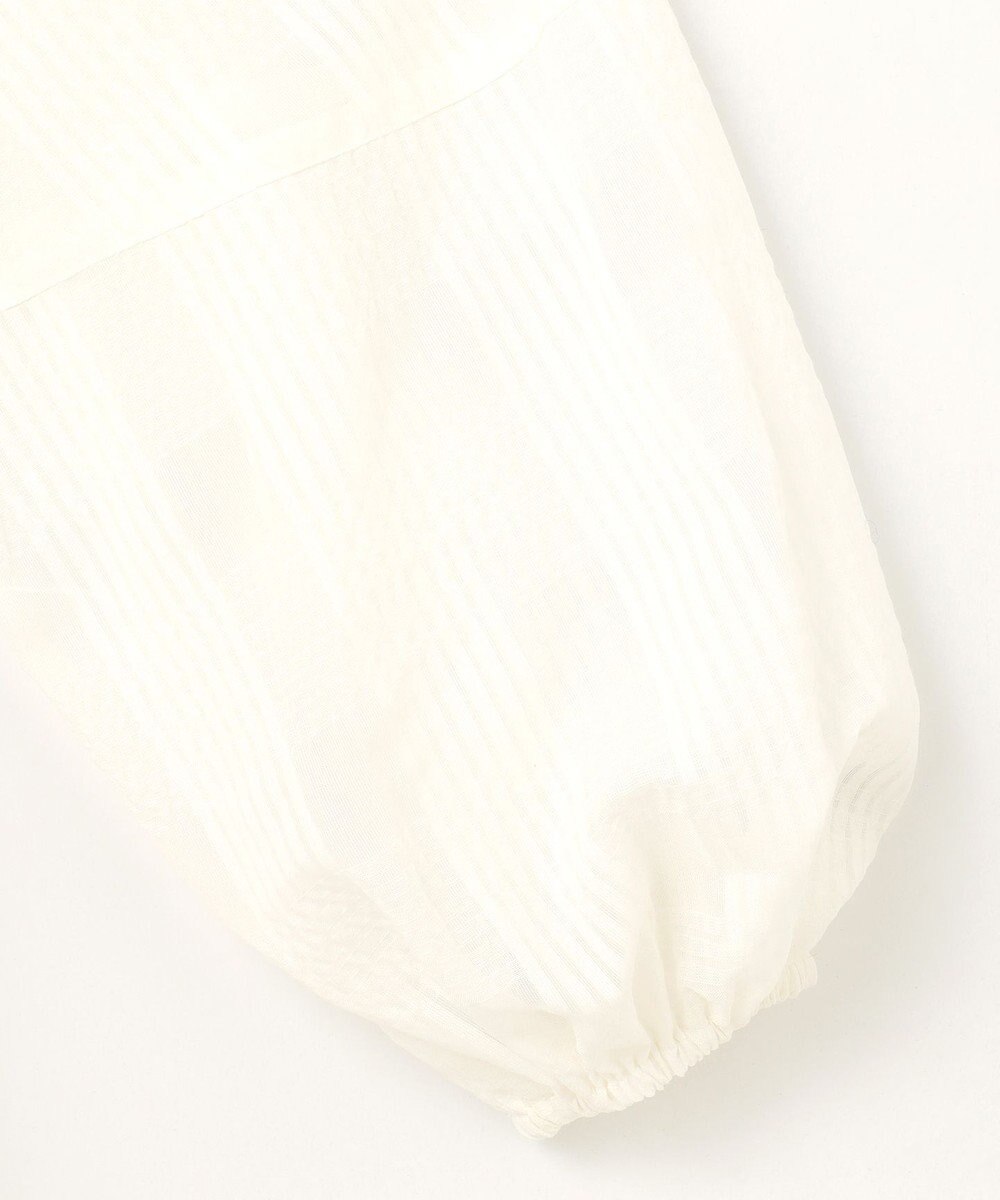 #Newans シアーチェックボリュームブラウス 