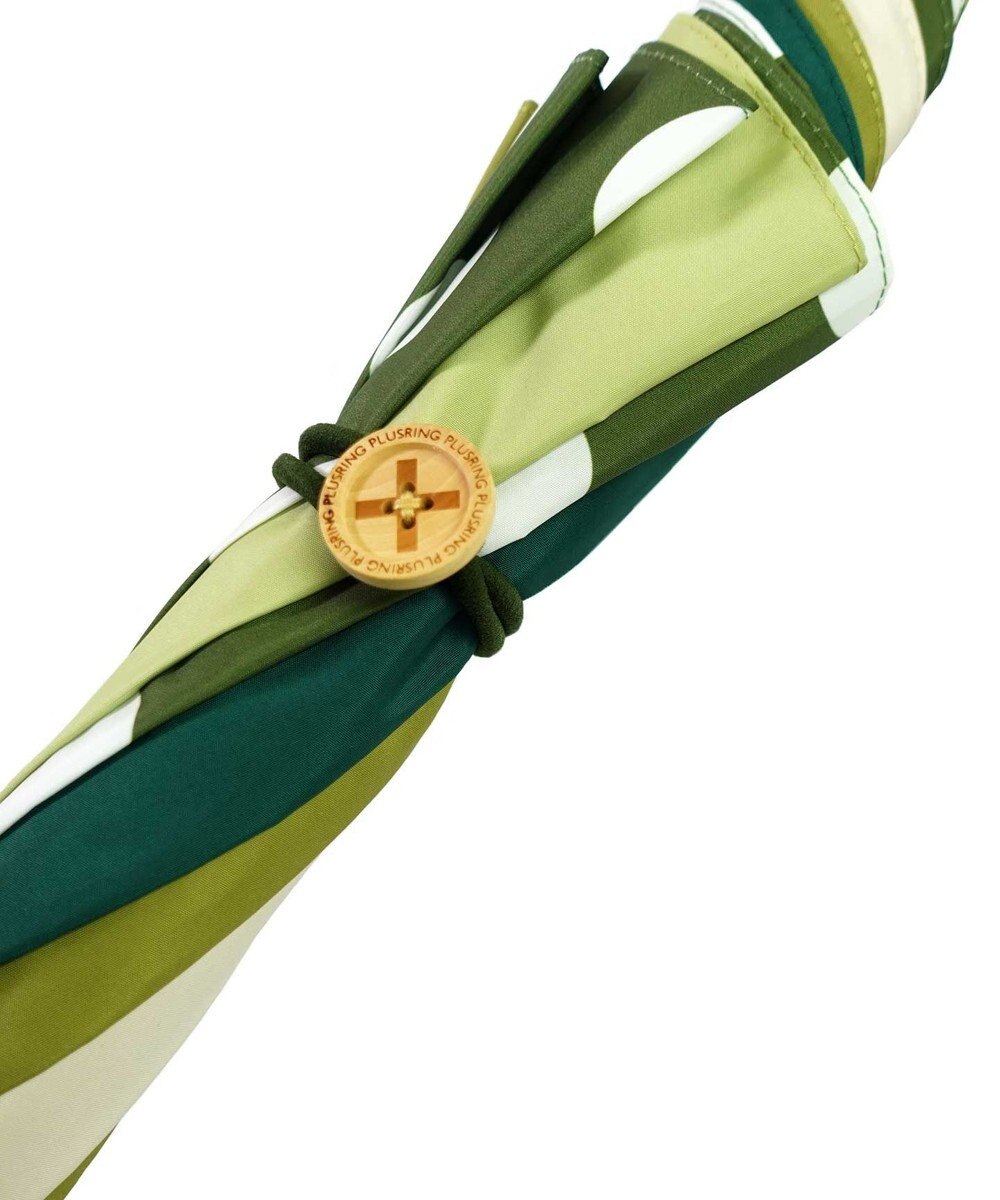 +RING レディース向け プラスリング 晴雨兼用（長ショート） GRN/WHT T1292  sunshield 