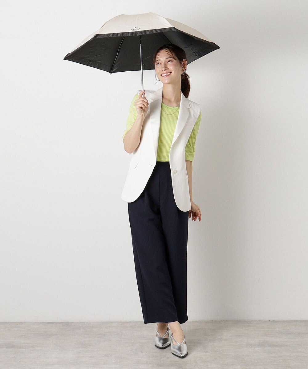 MOONBAT 【晴雨兼用日傘】ランバン コレクション（LANVIN COLLECTION） 折りたたみ日傘 グログランリボン 