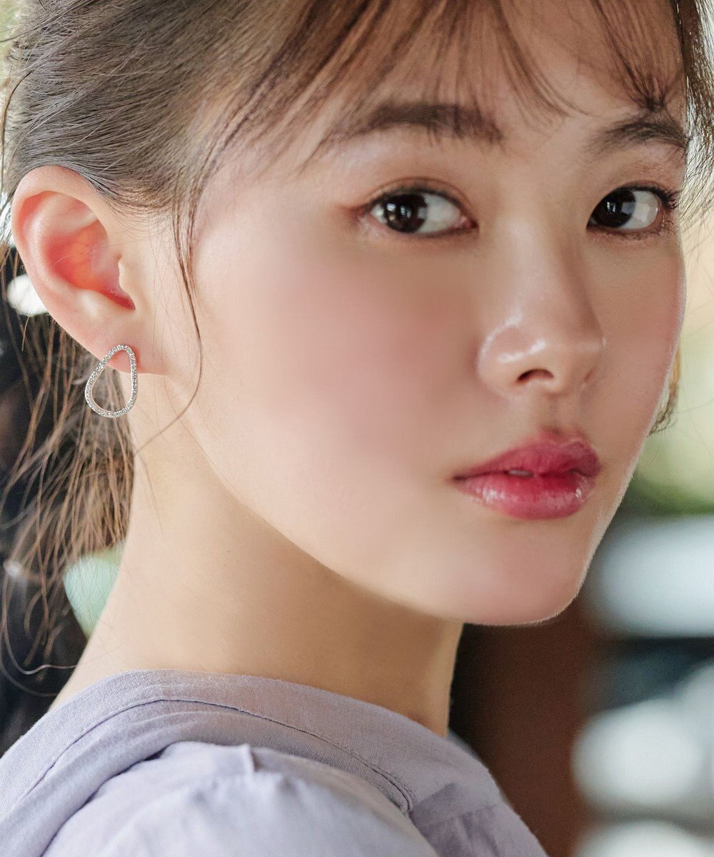 Tiaclasse 【金属アレルギー対応】ティアドロップサークルピアス 