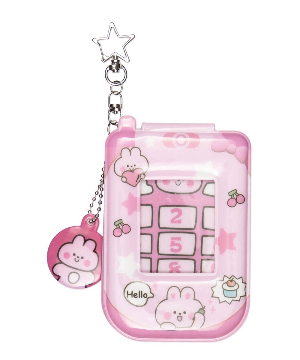 WEGO 【痛バ＆推し活グッズ】チャーム付きゆるアニマルガラケーカードホルダーキーホルダー 