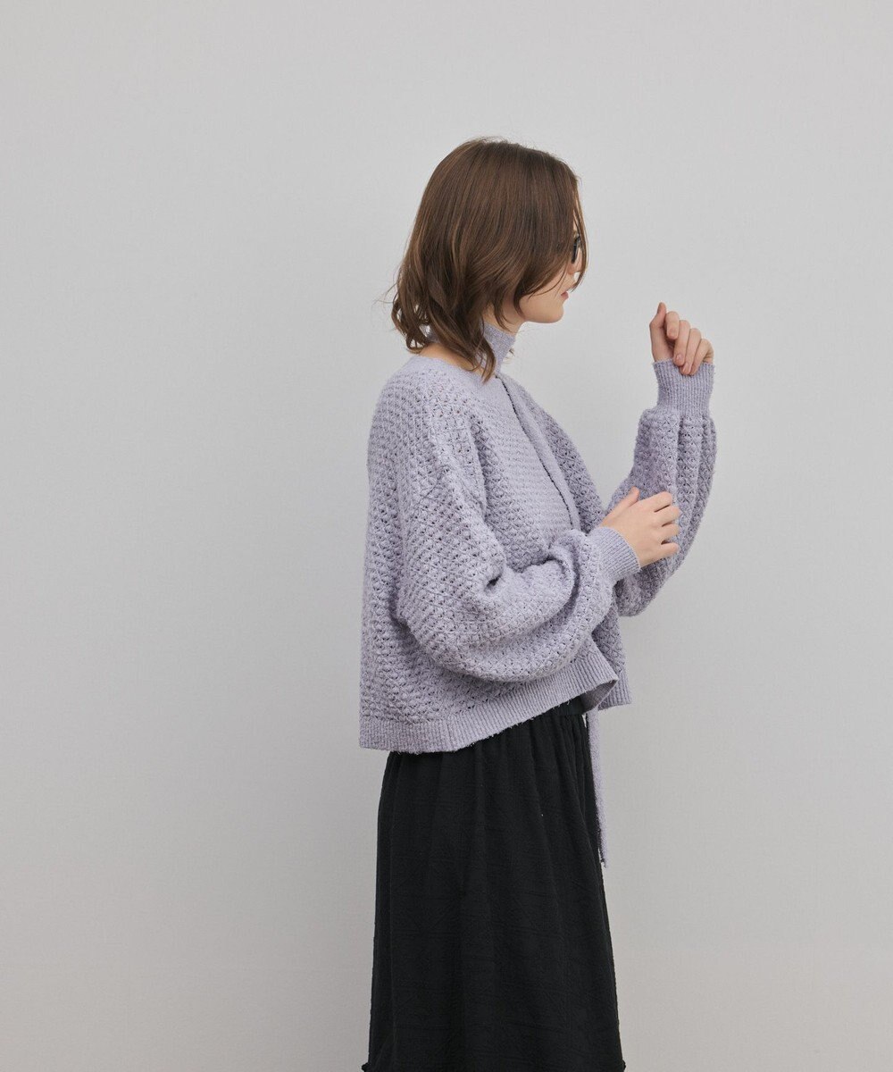 GRACE CONTINENTAL メッシュオーバーニットトップ 