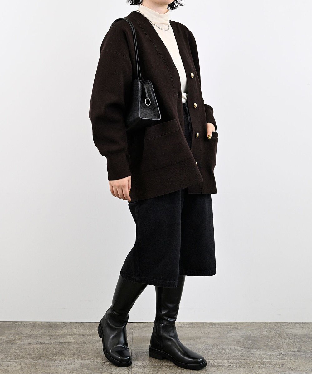 APOM イタリアンカーフ バックストレッチロングブーツ 40 