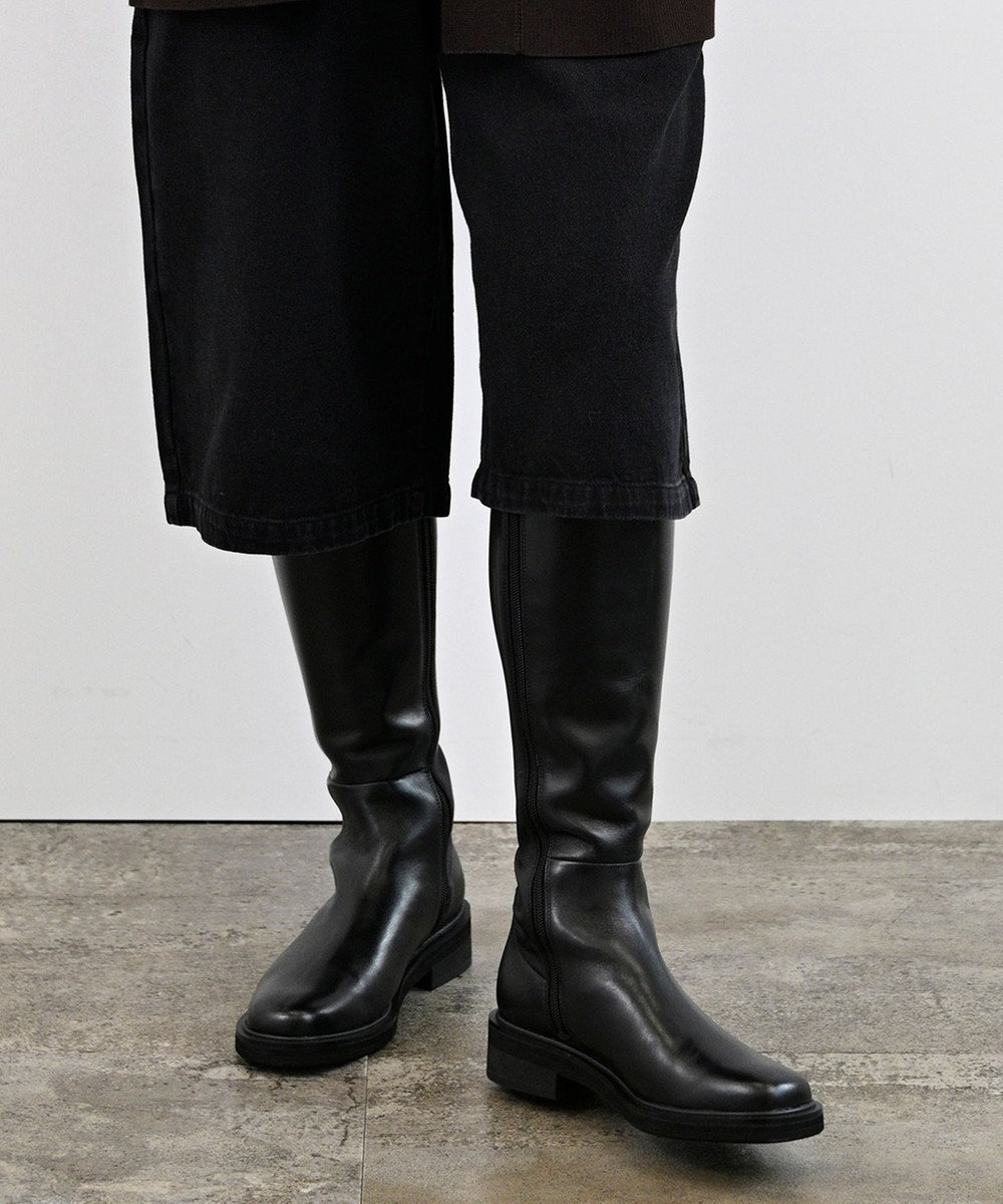 APOM イタリアンカーフ バックストレッチロングブーツ 40 