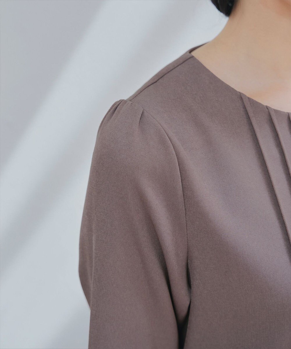 Tiaclasse 【洗える】ピンタックチュニックブラウス 